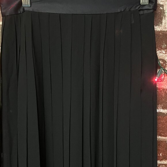 NWT Alfred Sung Black Pleated Maxi Skirt - Size 4 - Picture 3 of 8